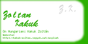 zoltan kakuk business card